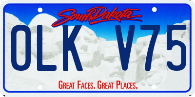 SD license plate 0LKV75