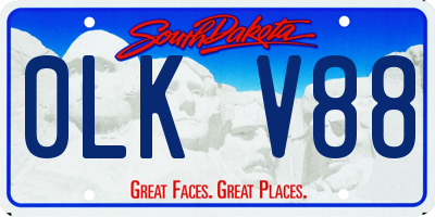 SD license plate 0LKV88