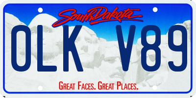 SD license plate 0LKV89