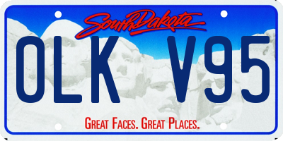 SD license plate 0LKV95