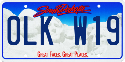 SD license plate 0LKW19