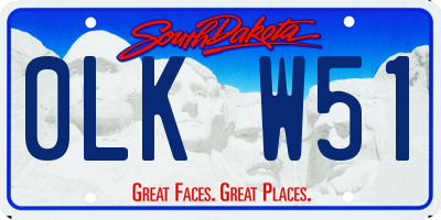 SD license plate 0LKW51