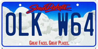 SD license plate 0LKW64