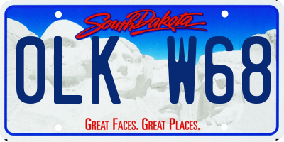 SD license plate 0LKW68