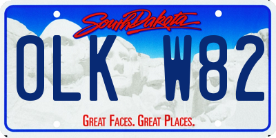 SD license plate 0LKW82