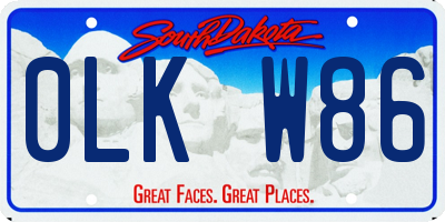 SD license plate 0LKW86
