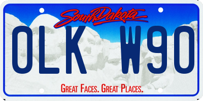 SD license plate 0LKW90