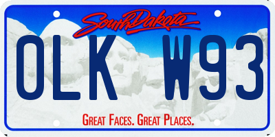 SD license plate 0LKW93