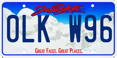 SD license plate 0LKW96