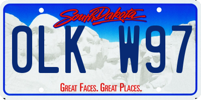 SD license plate 0LKW97