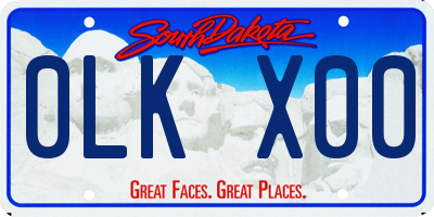 SD license plate 0LKX00