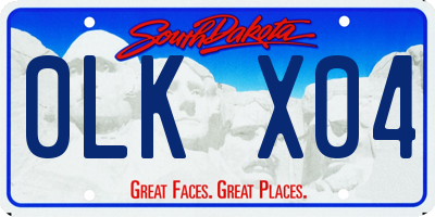 SD license plate 0LKX04