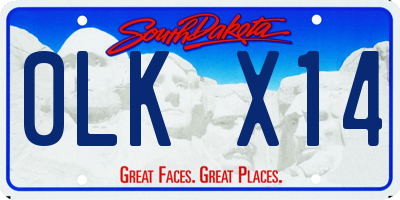 SD license plate 0LKX14