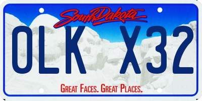 SD license plate 0LKX32