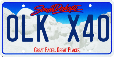 SD license plate 0LKX40