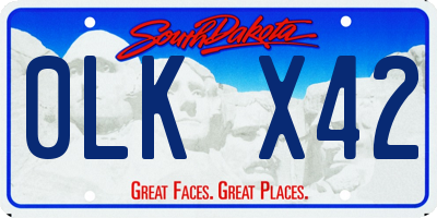 SD license plate 0LKX42