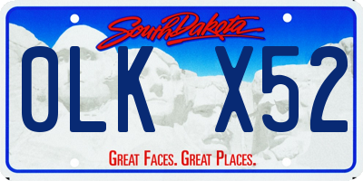 SD license plate 0LKX52