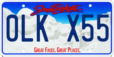 SD license plate 0LKX55