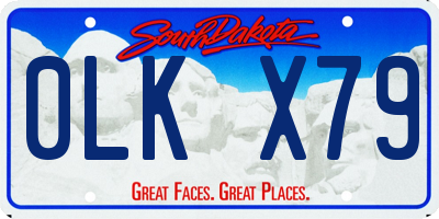 SD license plate 0LKX79