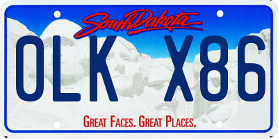 SD license plate 0LKX86