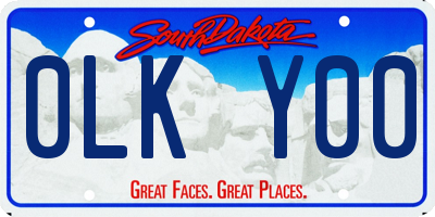 SD license plate 0LKY00