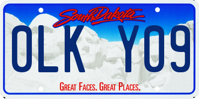 SD license plate 0LKY09