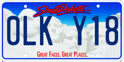 SD license plate 0LKY18