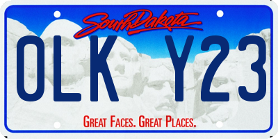SD license plate 0LKY23