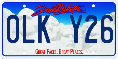 SD license plate 0LKY26