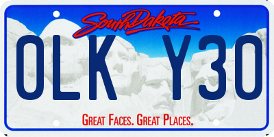 SD license plate 0LKY30