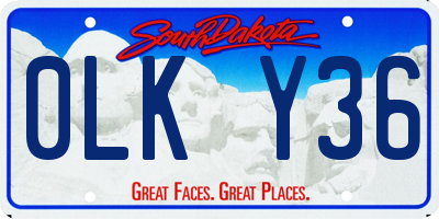 SD license plate 0LKY36
