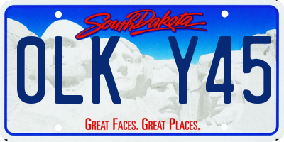 SD license plate 0LKY45