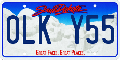 SD license plate 0LKY55