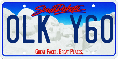 SD license plate 0LKY60