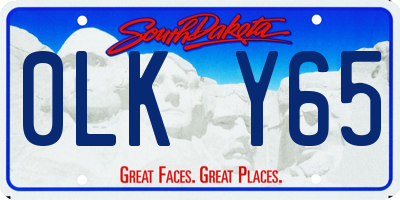 SD license plate 0LKY65