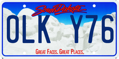 SD license plate 0LKY76