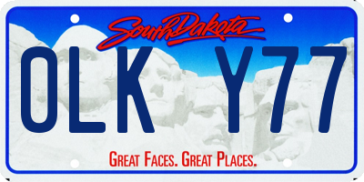 SD license plate 0LKY77
