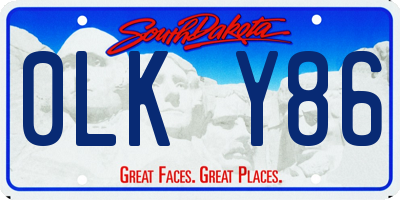 SD license plate 0LKY86