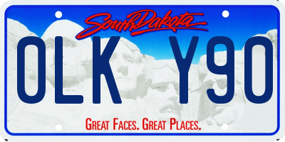 SD license plate 0LKY90