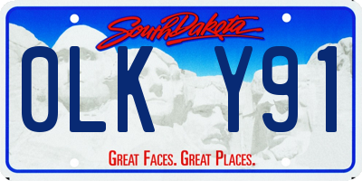 SD license plate 0LKY91