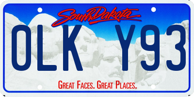 SD license plate 0LKY93
