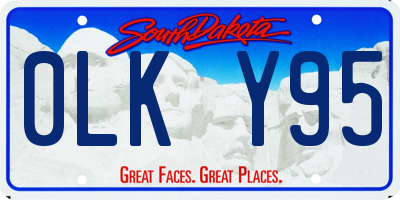 SD license plate 0LKY95