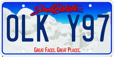 SD license plate 0LKY97