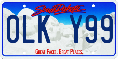 SD license plate 0LKY99