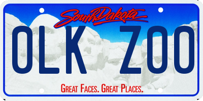 SD license plate 0LKZ00