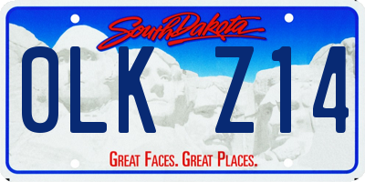 SD license plate 0LKZ14
