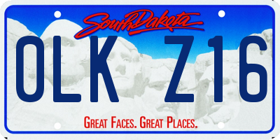 SD license plate 0LKZ16
