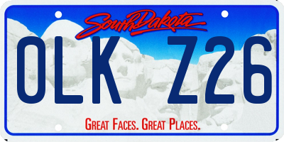 SD license plate 0LKZ26