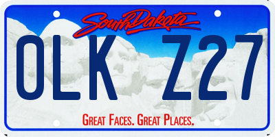 SD license plate 0LKZ27