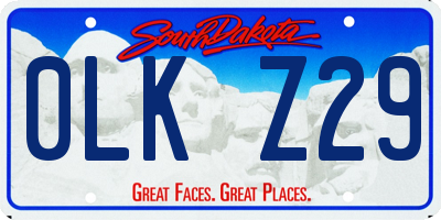 SD license plate 0LKZ29